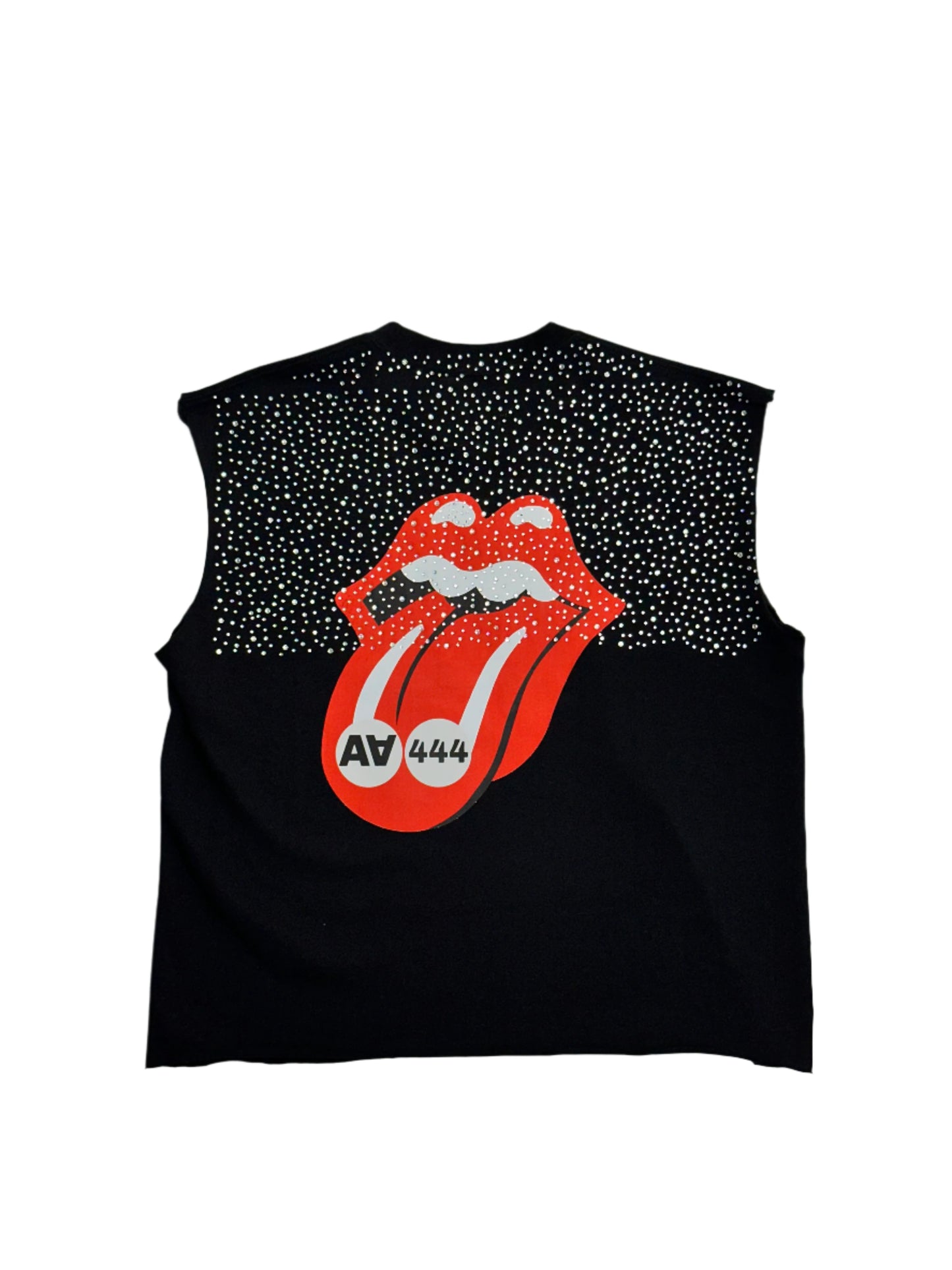 RHINESTONE CUTOFF TEE
