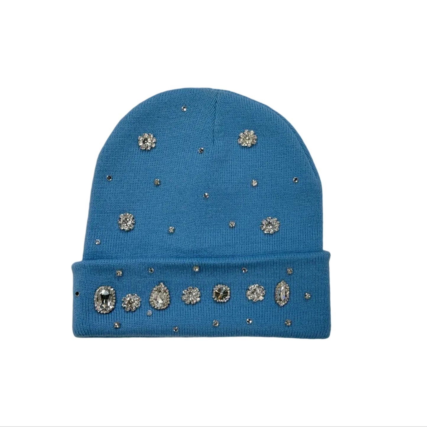 Rhinestone Beanie (Blue)