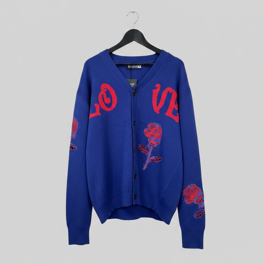 Skull Rose Cardigan (Blue)