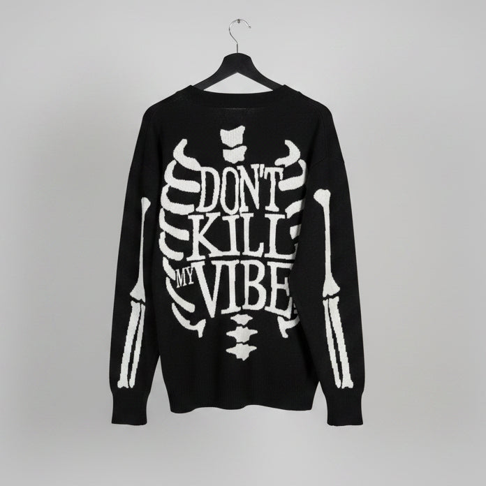 Heart on fire cardigan (black)