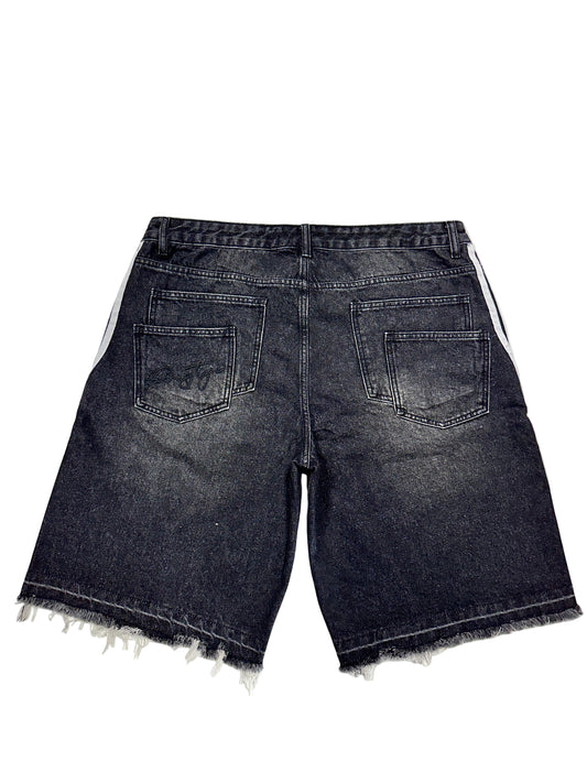 Prestige Striped Jean Shorts