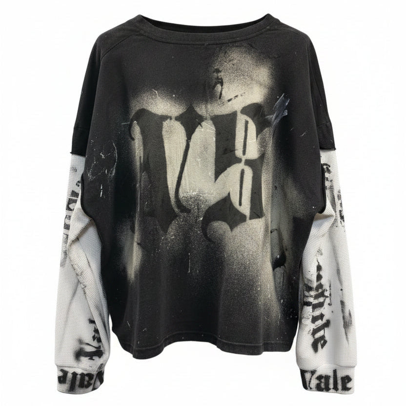 Black and white graphic t-shirt