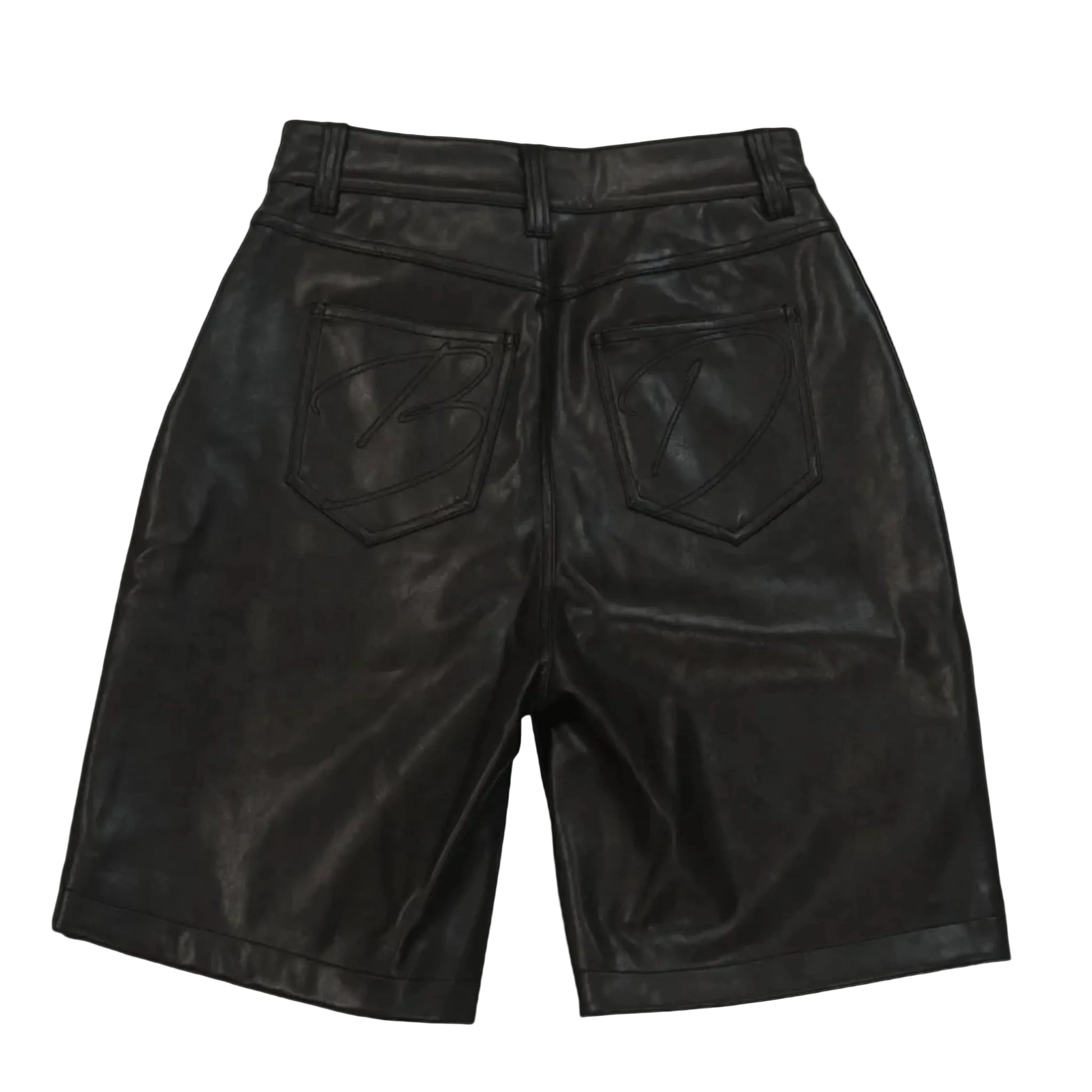 Black leather pants with B&D emboss