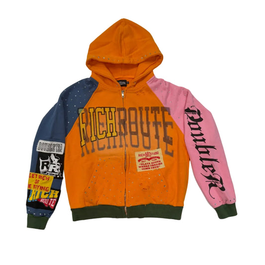 Multi-Color Patchwork Hoodie