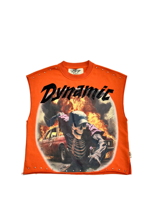 BKYS RHINESTONE GRAPHIC SLEEVELESS TEE